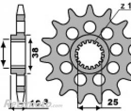 Pignon PBR 17 dents acier type 2098 pas 520 Aprilia