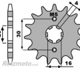 Pignon PBR 16 dents acier type 710 pas 428 Cagiva