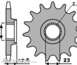 Pignon PBR 16 dents acier standard pas 520 type 2096