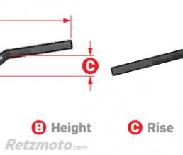 Guidon �22,2mm avec barre SCAR S� Medium aluminium noir/mousse blanche