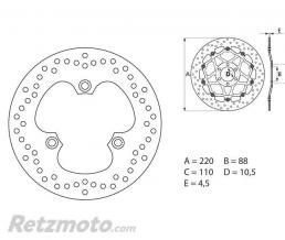BREMBO Disque de frein BREMBO Oro fixe