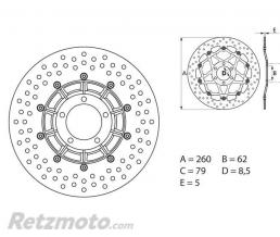BREMBO Disque de frein BREMBO Oro fixe