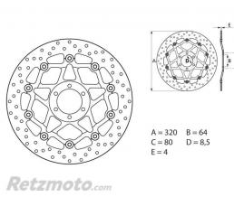 Disque de frein BREMBO Oro flottant