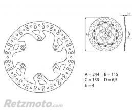 Disque de frein BREMBO Oro rond fixe