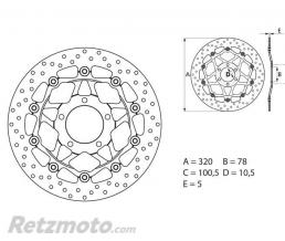 BREMBO Disque de frein BREMBO Oro flottant