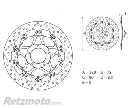 BREMBO Disque de frein BREMBO Oro flottant