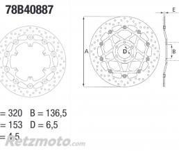 BREMBO Disque de frein BREMBO Oro flottant