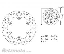 BREMBO Disque de frein BREMBO Oro rond fixe