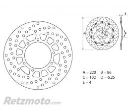 BREMBO Disque de frein BREMBO Oro fixe
