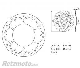 BREMBO Disque de frein BREMBO Oro fixe