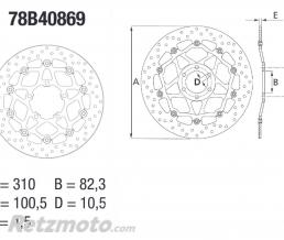 Disque de frein BREMBO Oro flottant