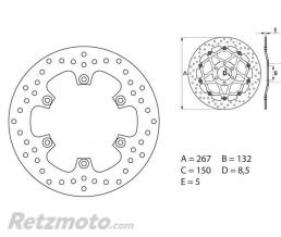 BREMBO Disque de frein BREMBO Oro fixe