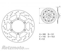 Disque de frein BREMBO Oro fixe