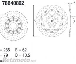 BREMBO Disque de frein BREMBO Oro flottant