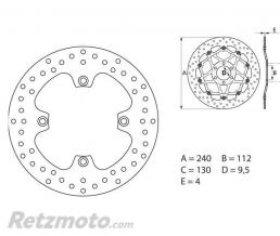 Disque de frein BREMBO Oro rond fixe