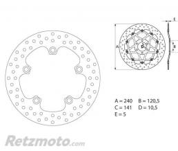 BREMBO Disque de frein BREMBO Oro fixe