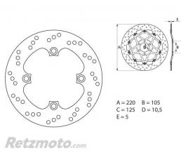 Disque de frein BREMBO Oro fixe