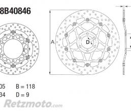 BREMBO Disque de frein BREMBO Oro rond flottant