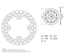 BREMBO Disque de frein BREMBO Oro rond fixe