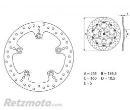 BREMBO Disque de frein BREMBO Oro fixe