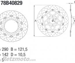 Disque de frein BREMBO Oro flottant