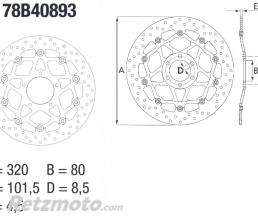 BREMBO Disque de frein BREMBO Oro flottant