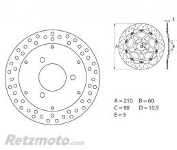 BREMBO Disque de frein BREMBO Oro fixe