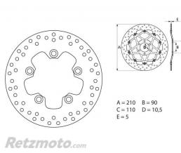 BREMBO Disque de frein BREMBO Oro fixe
