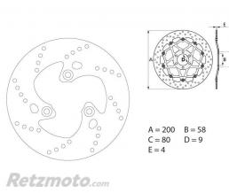 BREMBO Disque de frein BREMBO Oro fixe