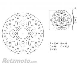 BREMBO Disque de frein BREMBO Oro rond fixe
