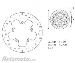 Disque de frein BREMBO Oro fixe
