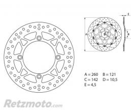 BREMBO Disque de frein BREMBO Oro fixe