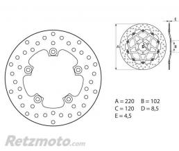 BREMBO Disque de frein BREMBO Oro fixe