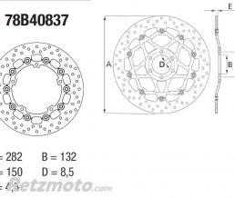 BREMBO Disque de frein BREMBO Oro flottant
