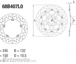 BREMBO Disque de frein BREMBO Oro fixe