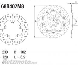 BREMBO Disque de frein BREMBO Oro fixe