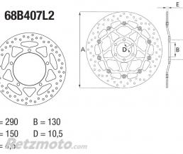 Disque de frein BREMBO Oro fixe