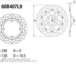 BREMBO Disque de frein BREMBO Oro fixe