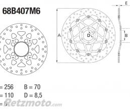 Disque de frein BREMBO Oro fixe