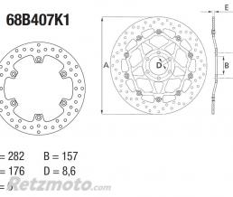 BREMBO Disque de frein BREMBO Oro fixe