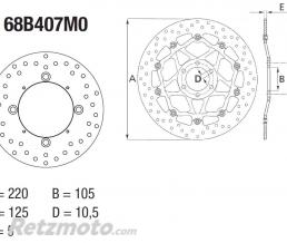 Disque de frein BREMBO Oro fixe
