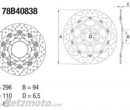 Disque de frein BREMBO Oro flottant