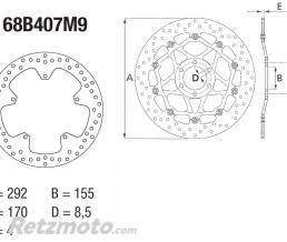 BREMBO Disque de frein BREMBO Oro fixe