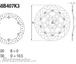 Disque de frein BREMBO Oro fixe
