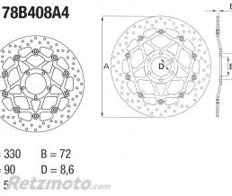 BREMBO Disque de frein BREMBO Oro flottant