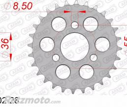 Kit chaine SUZUKI JR50 AFAM 13x28 420M (couronne standard)