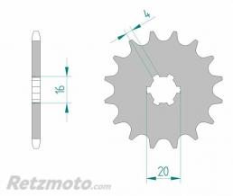Kit cha�ne Yamaha PW80 AFAM 420R1 15x32 (couronne standard) 
