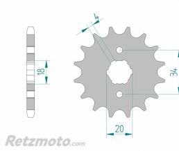 Kit chaine DAELIM ROADWIN 125 AFAM 14x42 428R1 standard(couronne Standard)