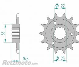 Kit chaine Ducati 998 Monster S4RS AFAM 525XHR3 15/43 super-renforc�e(couronne standard)sans support couronne Ducati