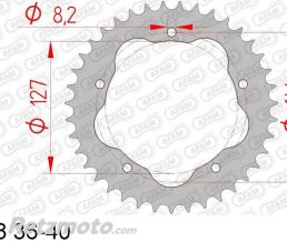 Kit chaine Ducati 998 Monster S4RS AFAM 525XHR3 15/43 super-renforc�e(couronne standard)sans support couronne Ducati